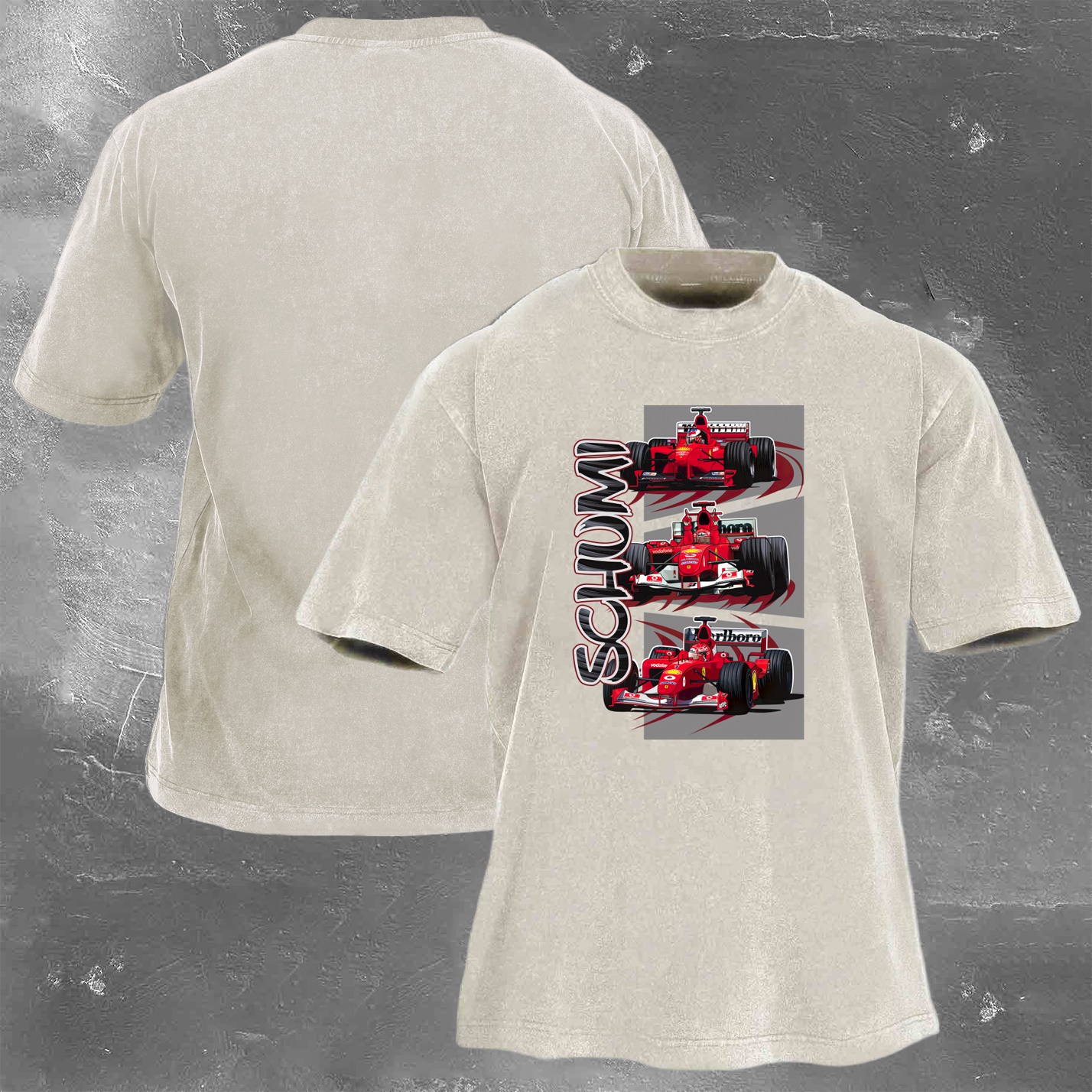 Racing Legend Vintage Cotton Washed T-Shirt 037