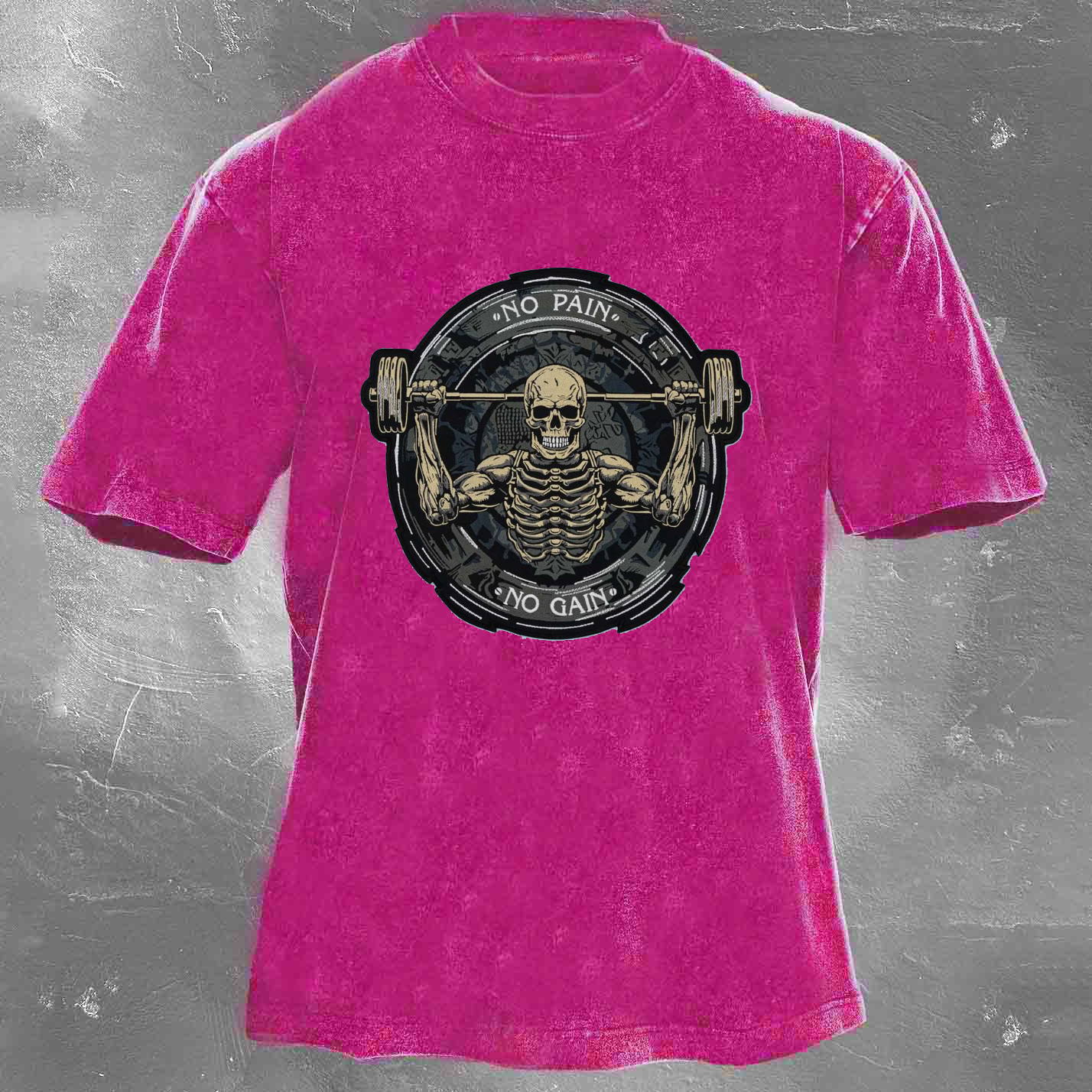 NO PAIN NO GAIN Men's Washed T-shirt