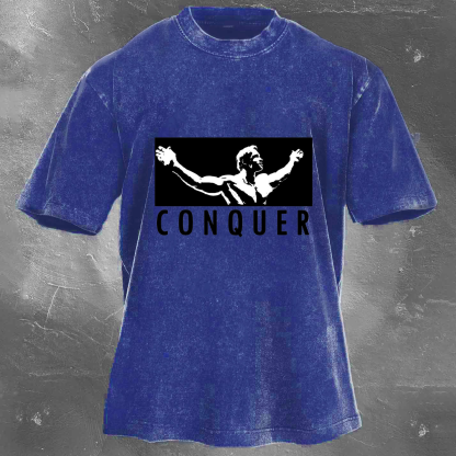 CONQUER Unisex Washed T-shirt