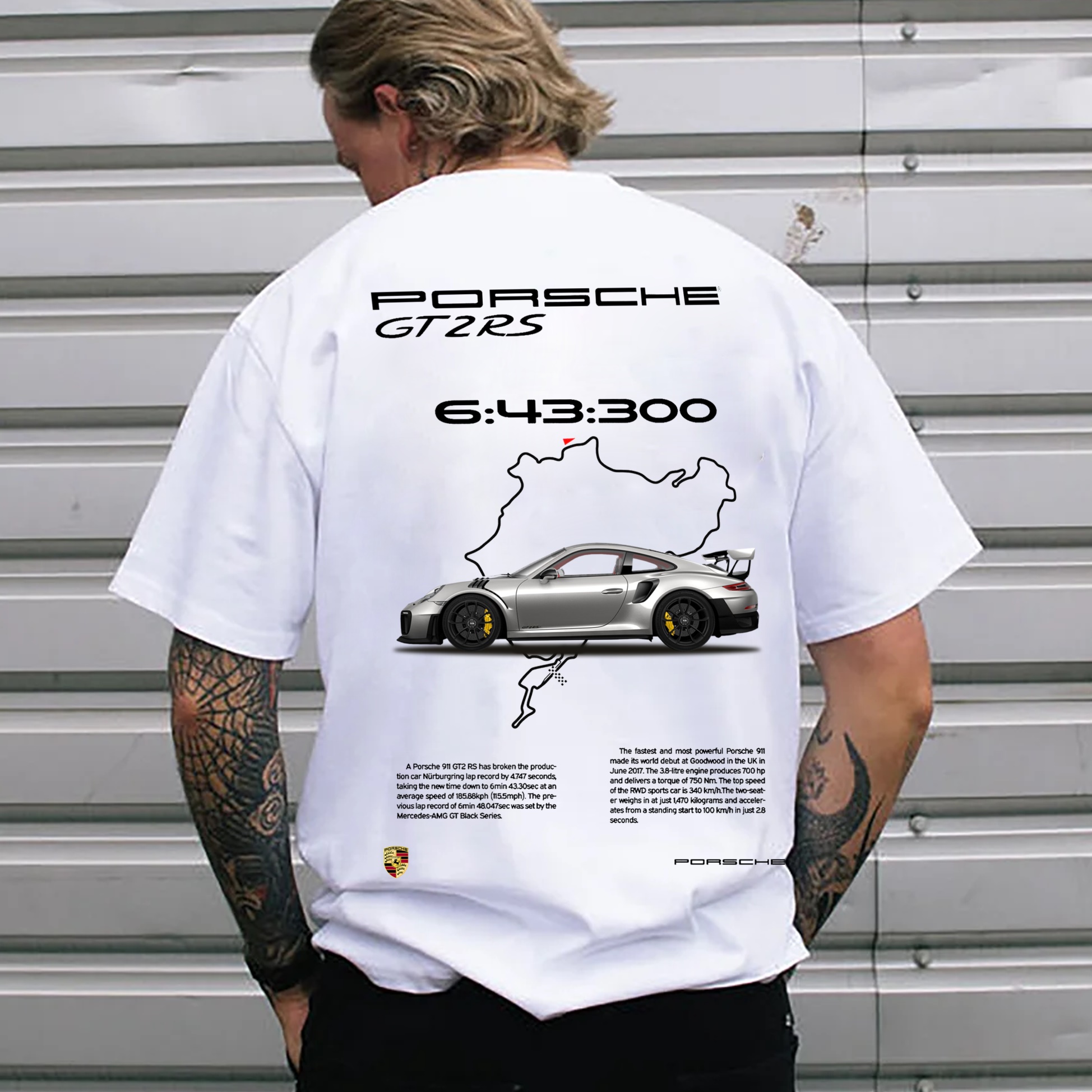 Popular Sports Car Print Pure Cotton Casual T-Shirt 02