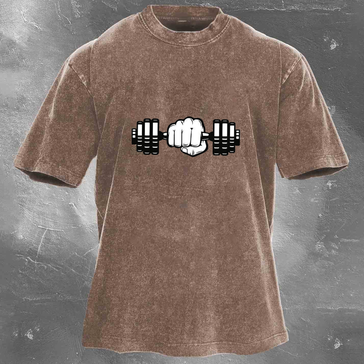 Fitness Graphic Men's Washed T-shirt