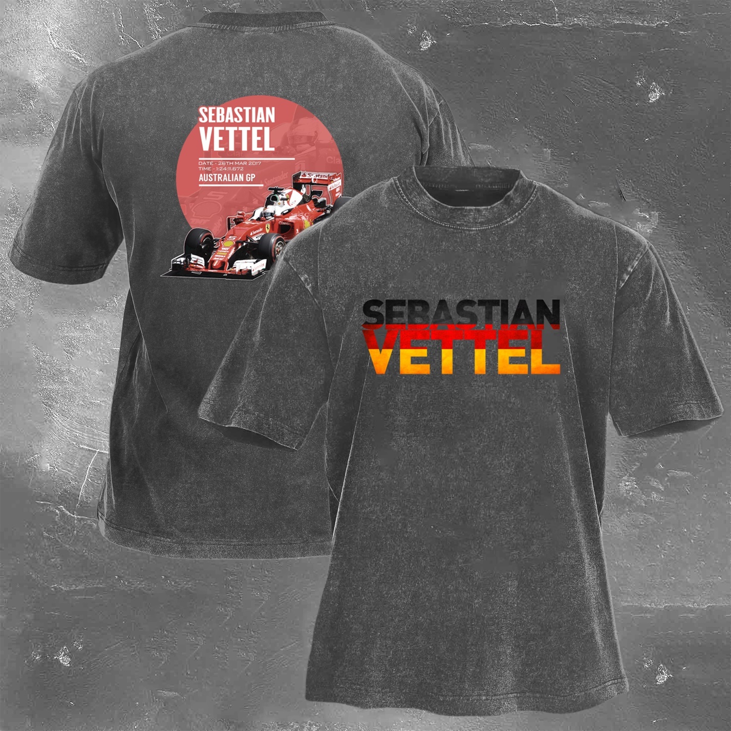 Racing Legend Vintage Cotton Washed T-Shirt 034