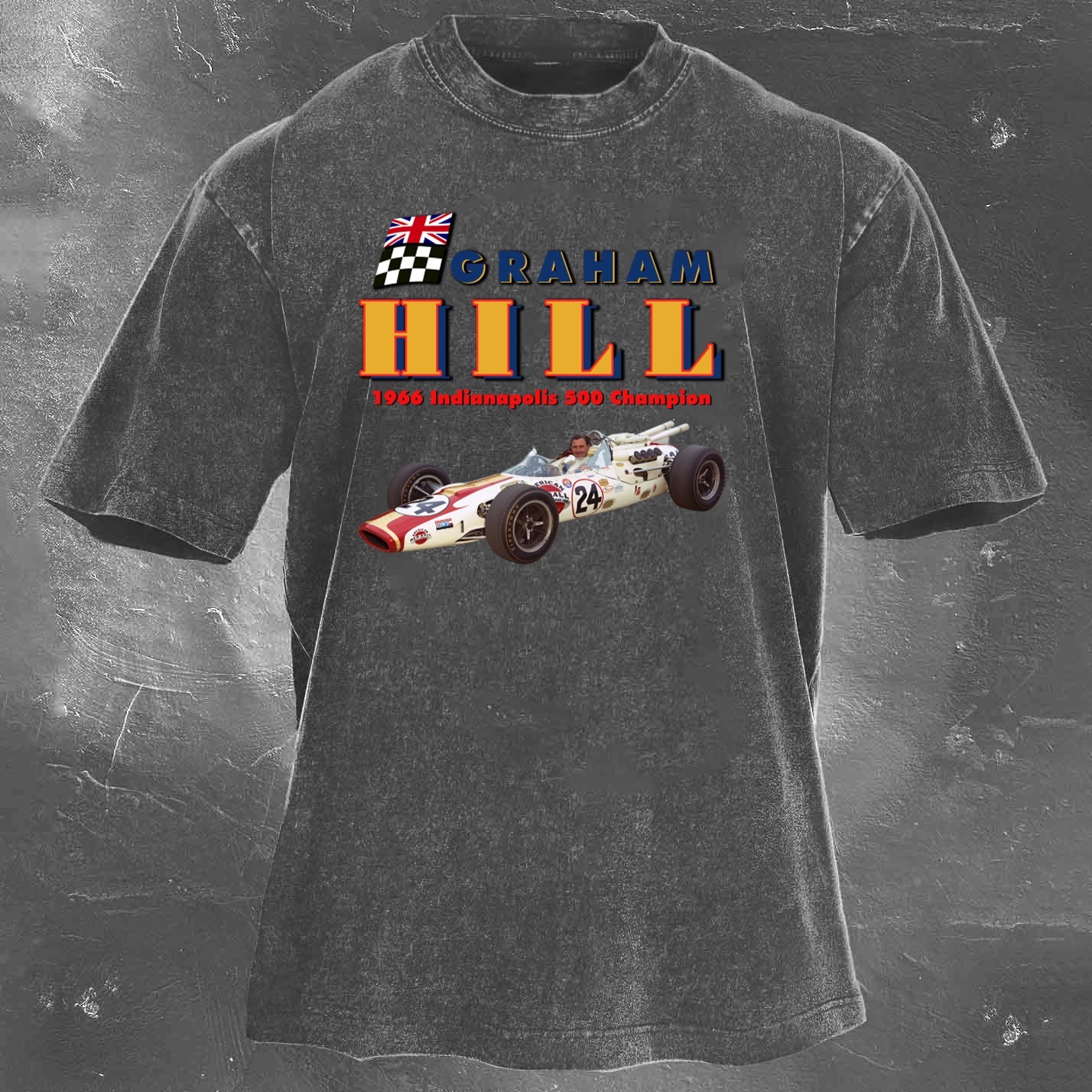 Racing Legend Vintage Cotton Washed T-Shirt 026