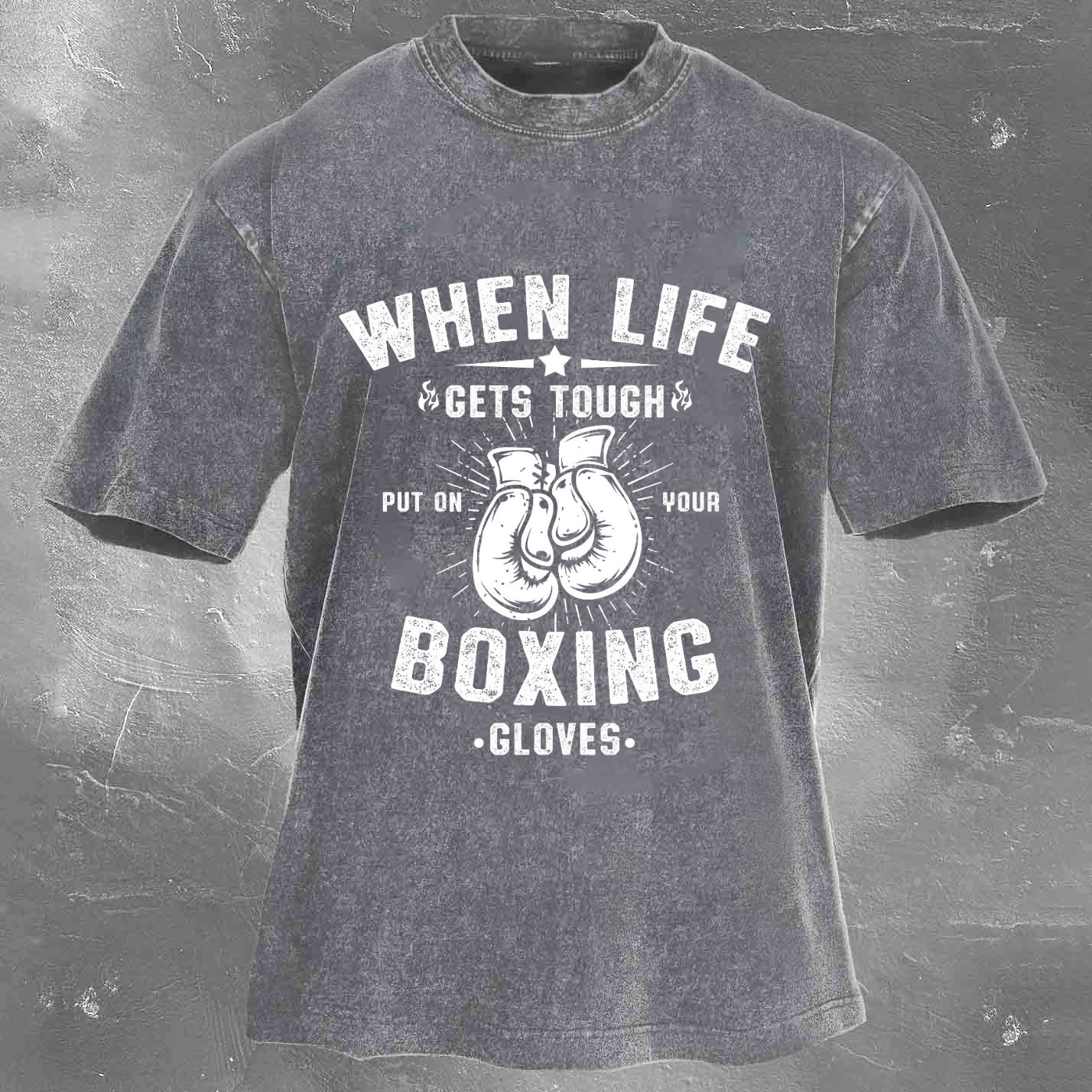 BOXING Unisex Washed T-shirt