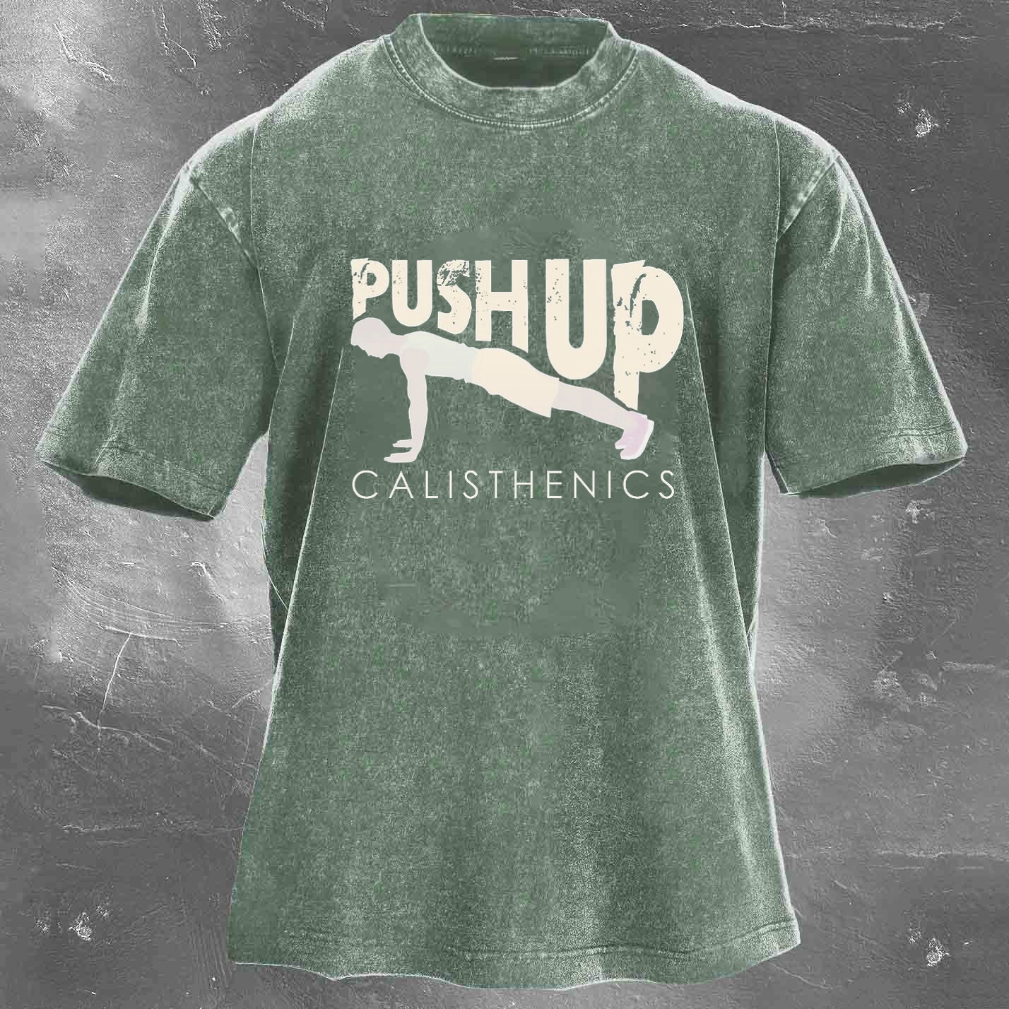 PUSHUP CALISTHENICS Men's washed T-shirt