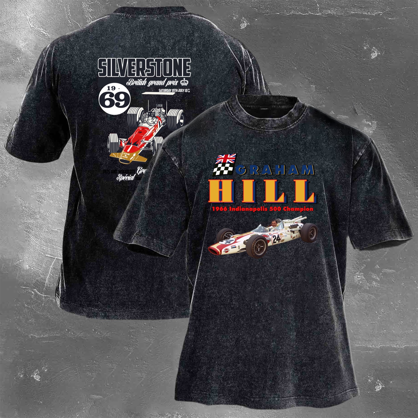 Racing Legend Vintage Cotton Washed T-Shirt 025