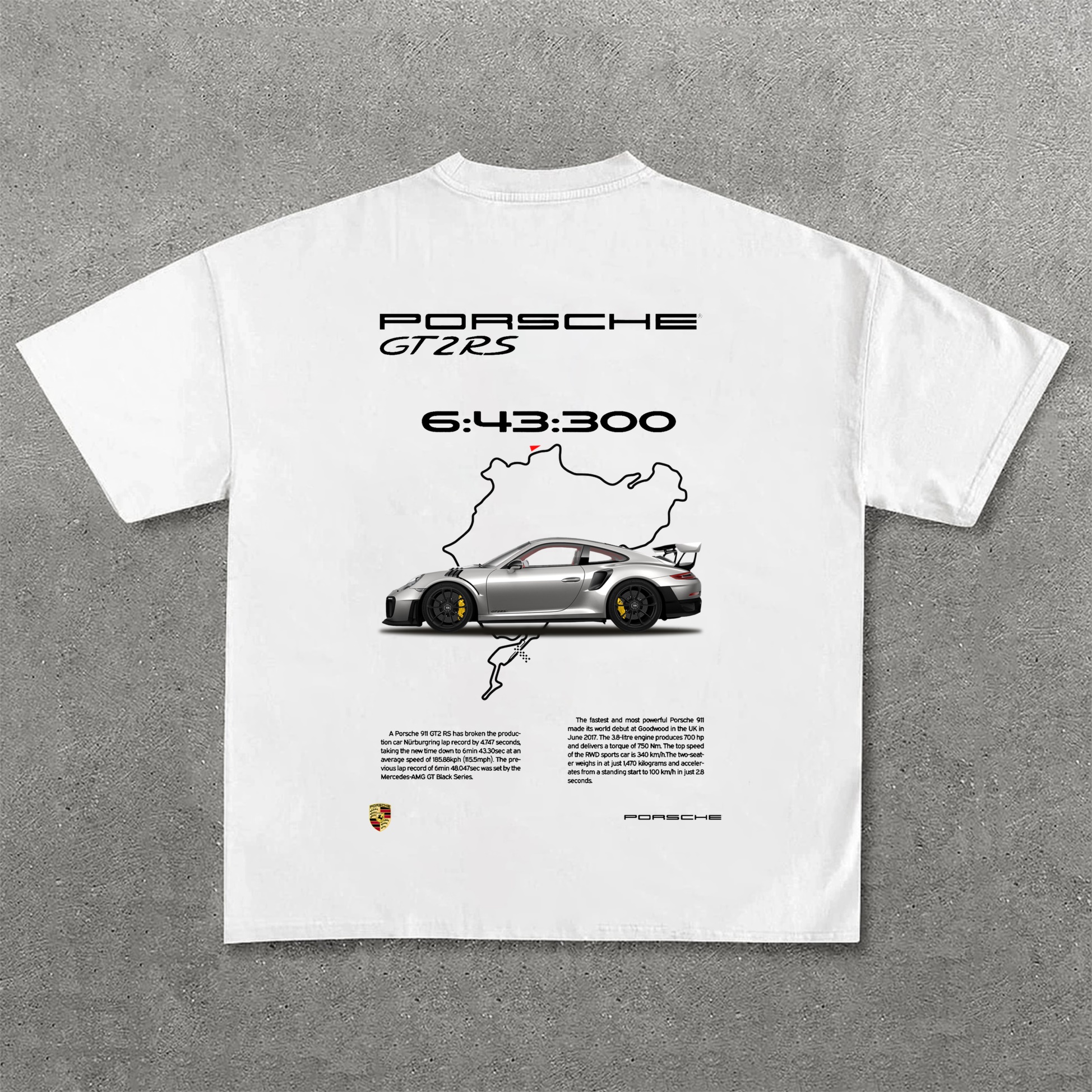 Popular Sports Car Print Pure Cotton Casual T-Shirt 02