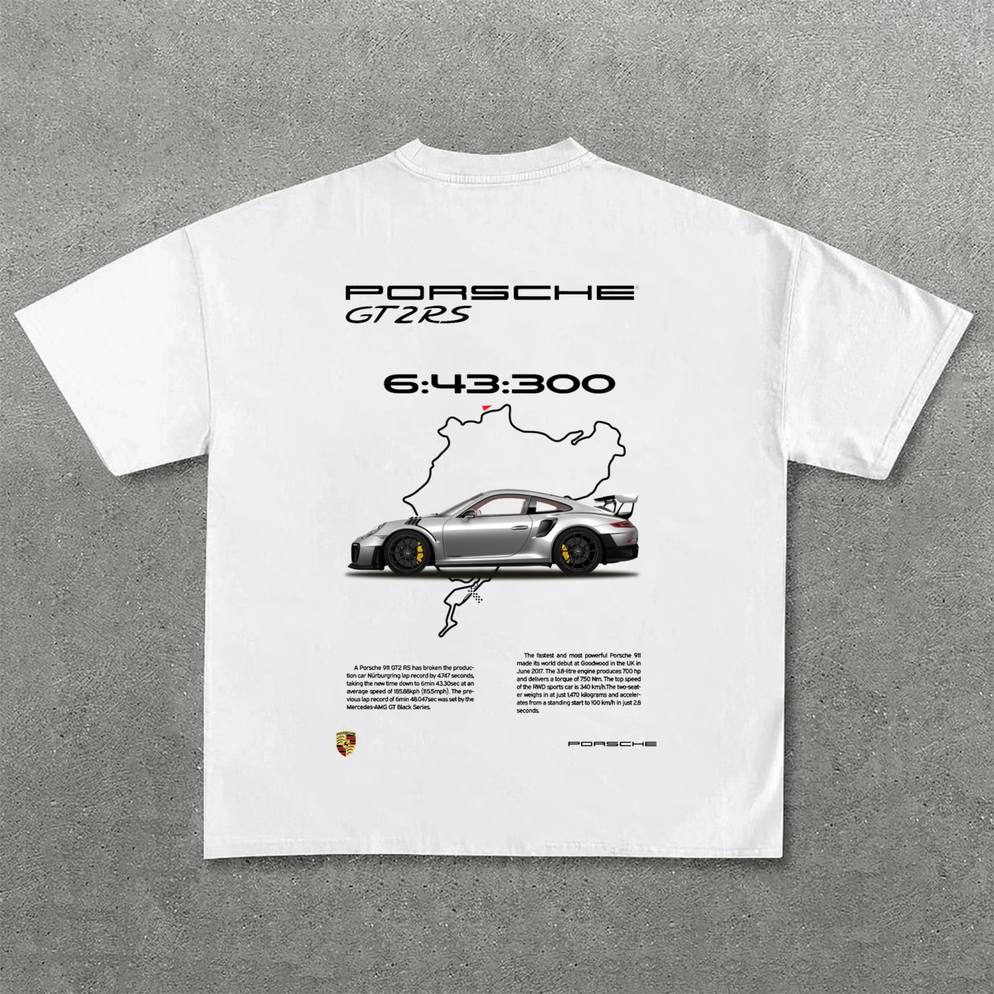 Popular Sports Car Print Pure Cotton Casual T-Shirt 02