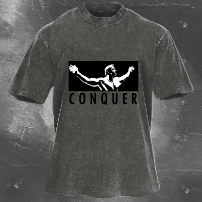 CONQUER Unisex Washed T-shirt