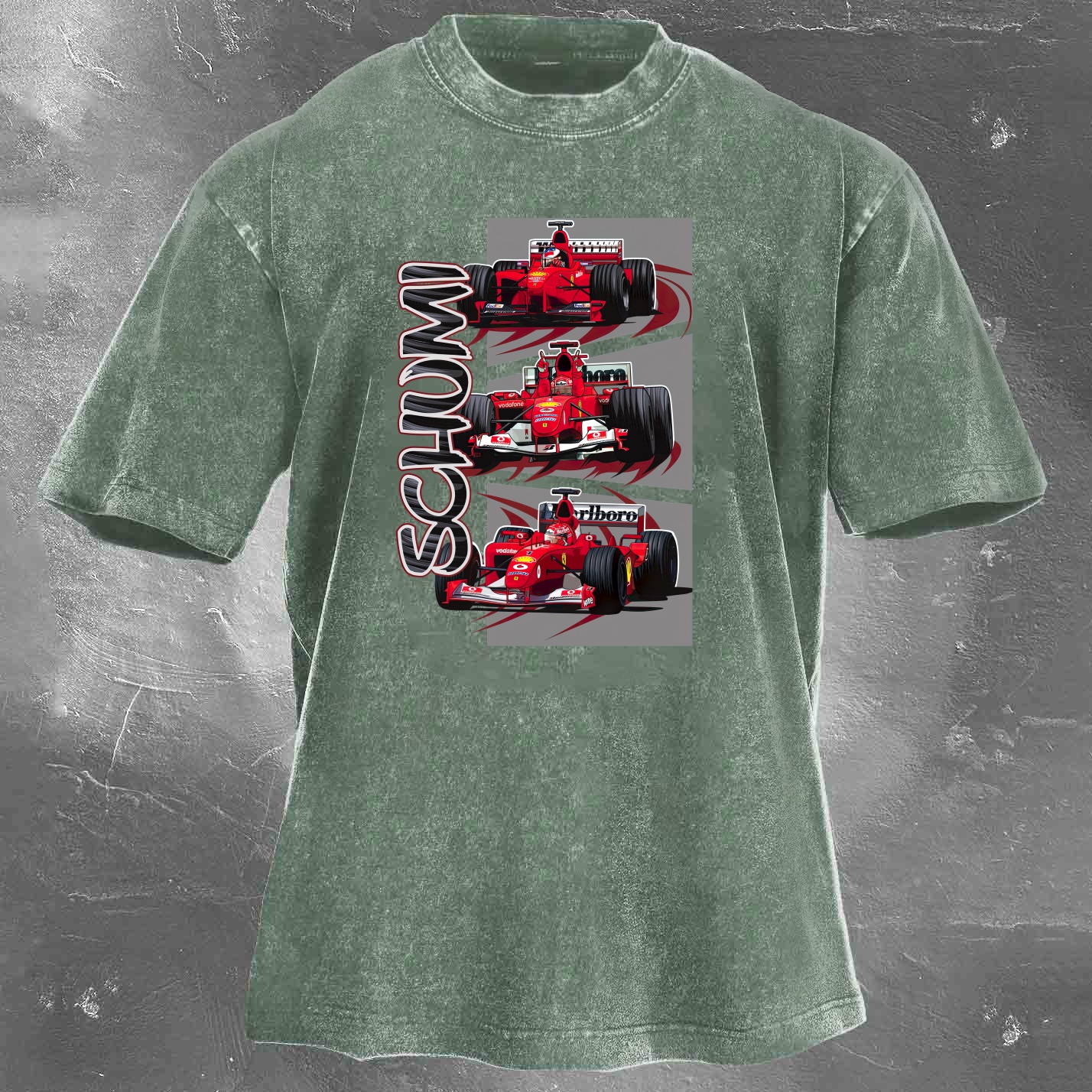 Racing Legend Vintage Cotton Washed T-Shirt 037