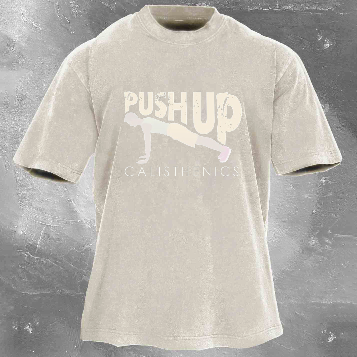 PUSHUP CALISTHENICS Men's washed T-shirt