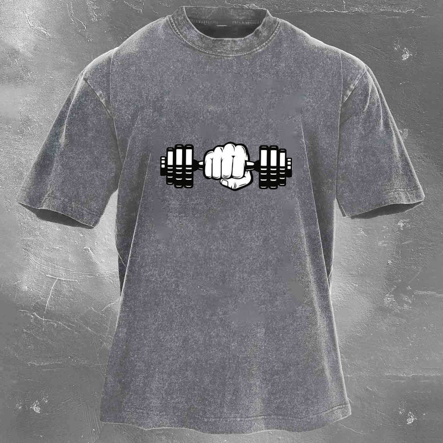 Fitness Graphic Men's Washed T-shirt