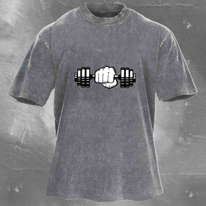 Fitness Graphic Men's Washed T-shirt