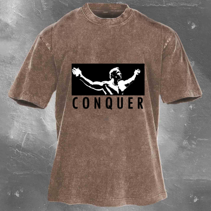 CONQUER Unisex Washed T-shirt