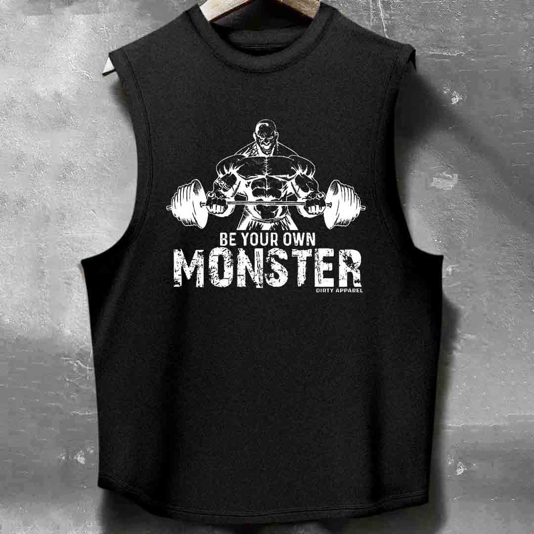 BE YOUR OWN MONSTER Men's washed Tank