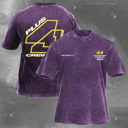 Racing Driver Print Retro Washed Casual T-Shirt 02