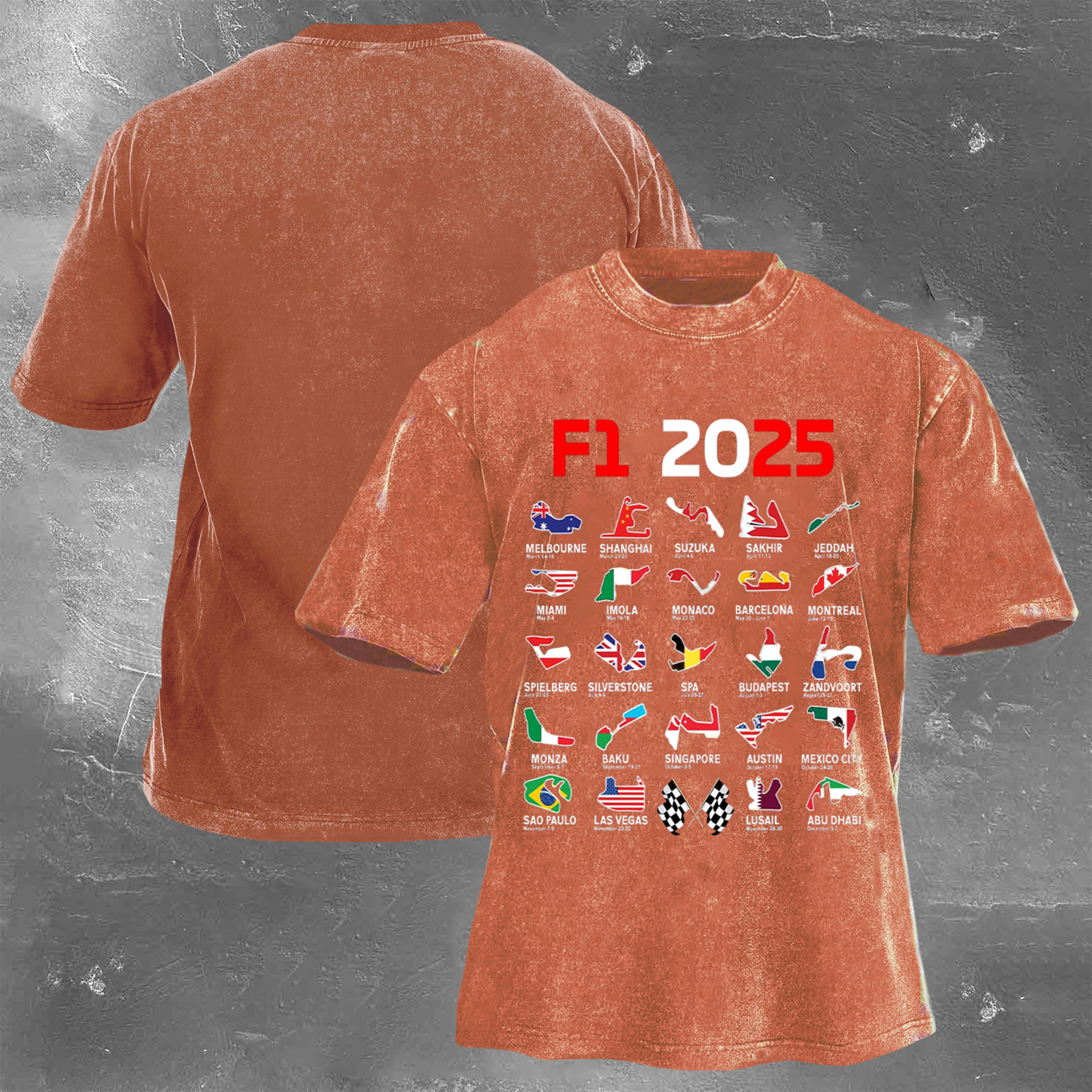 Racing Fan Vintage Washed Tee 05