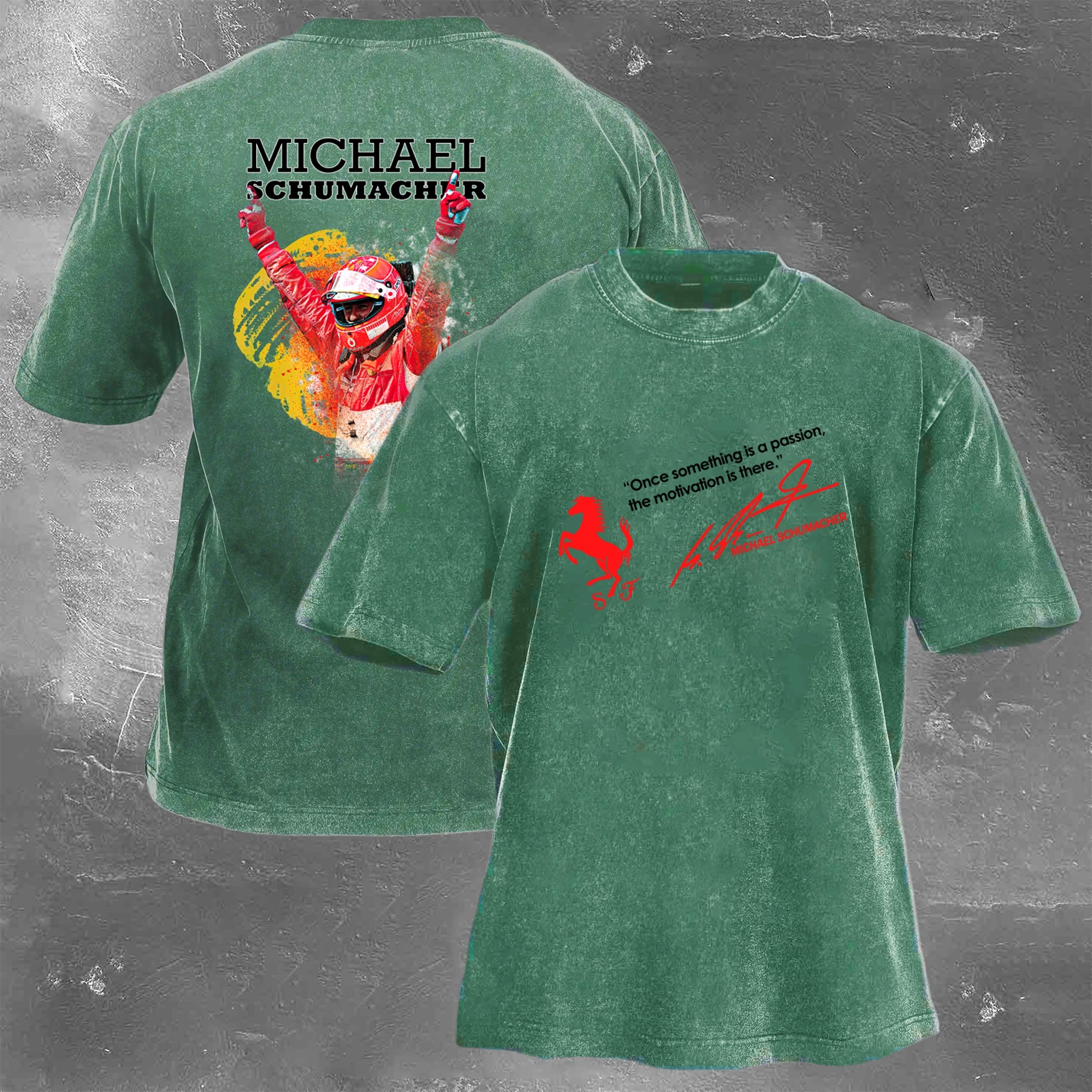 Racing Legend Vintage Cotton Washed T-Shirt 023