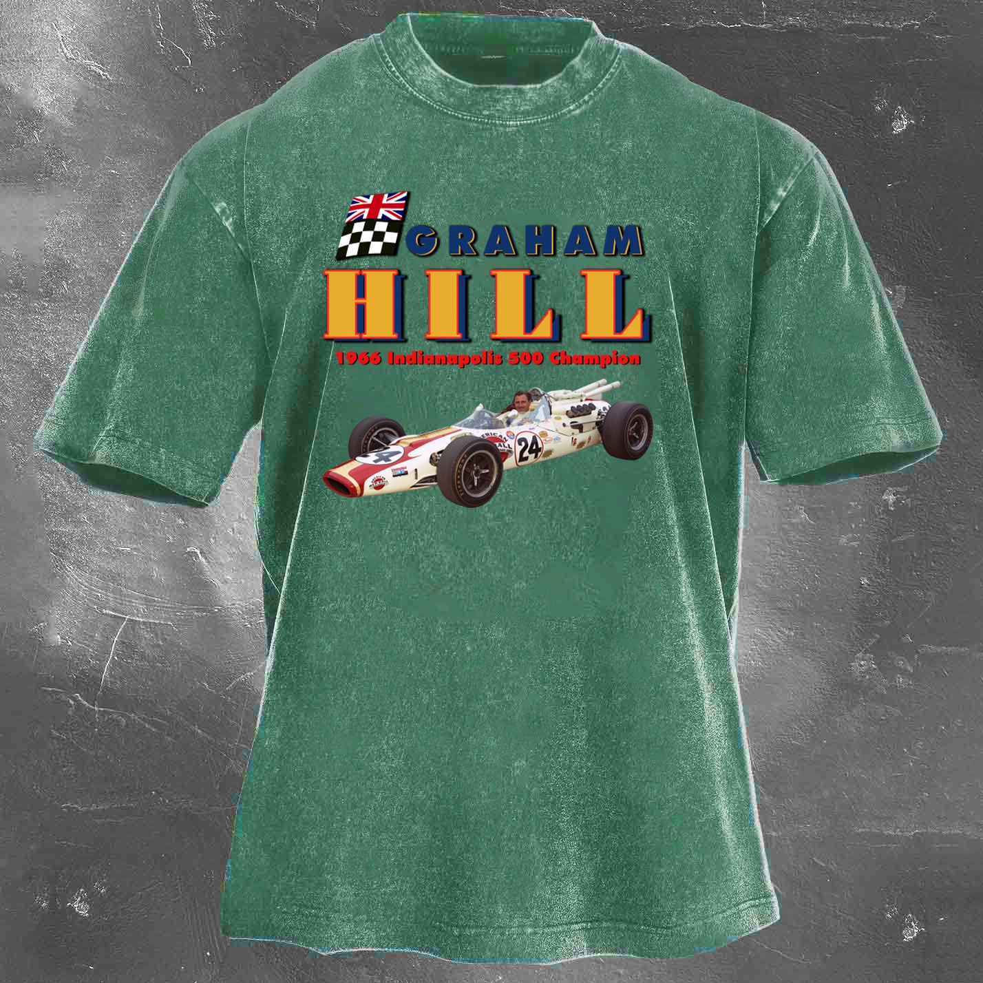 Racing Legend Vintage Cotton Washed T-Shirt 026