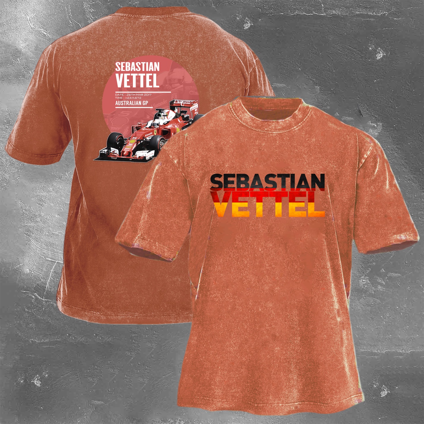 Racing Legend Vintage Cotton Washed T-Shirt 034