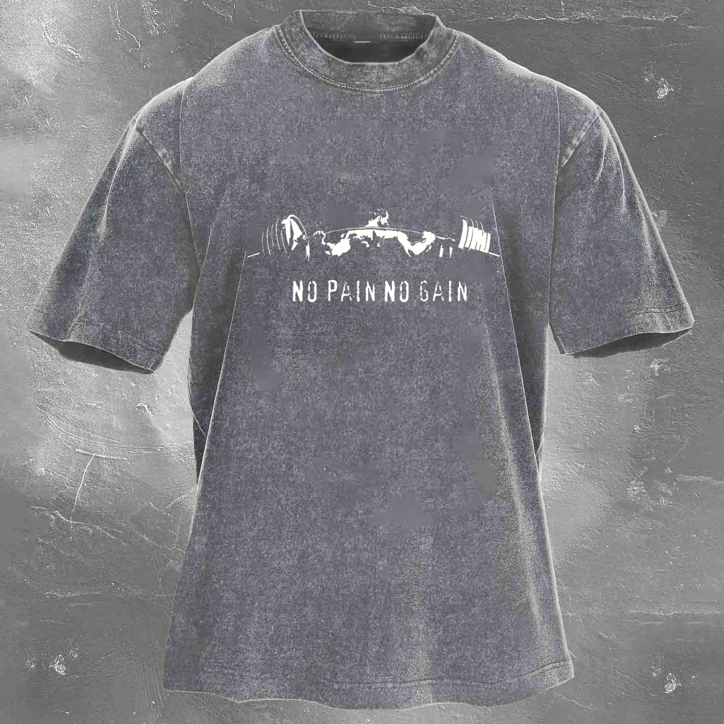 NO PAIN NO GAIN Men's Washed T-shirt