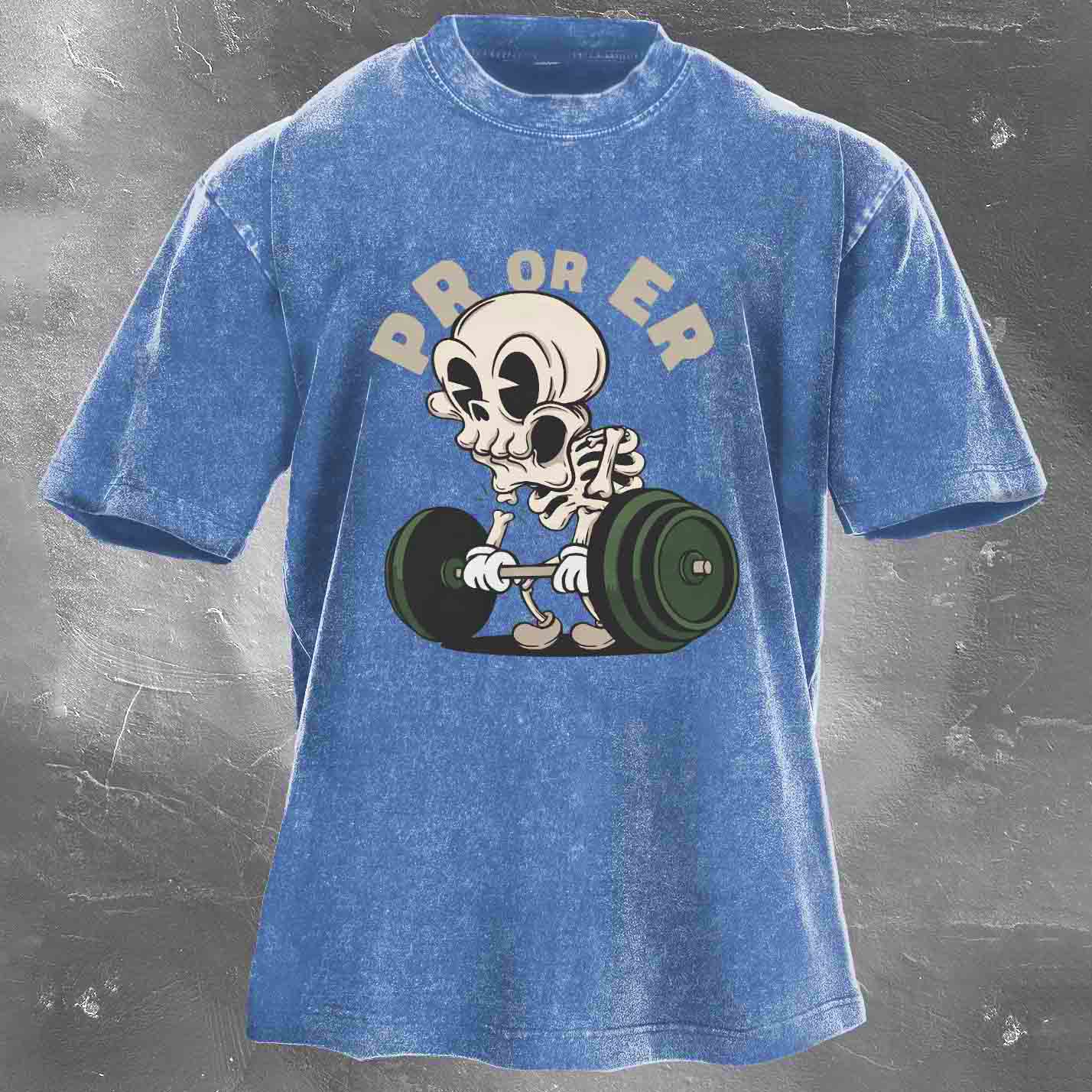 PR OR ER Men's washed T-shirt