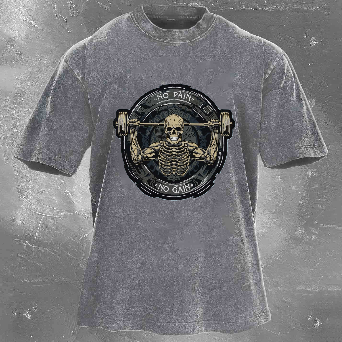 NO PAIN NO GAIN Men's Washed T-shirt