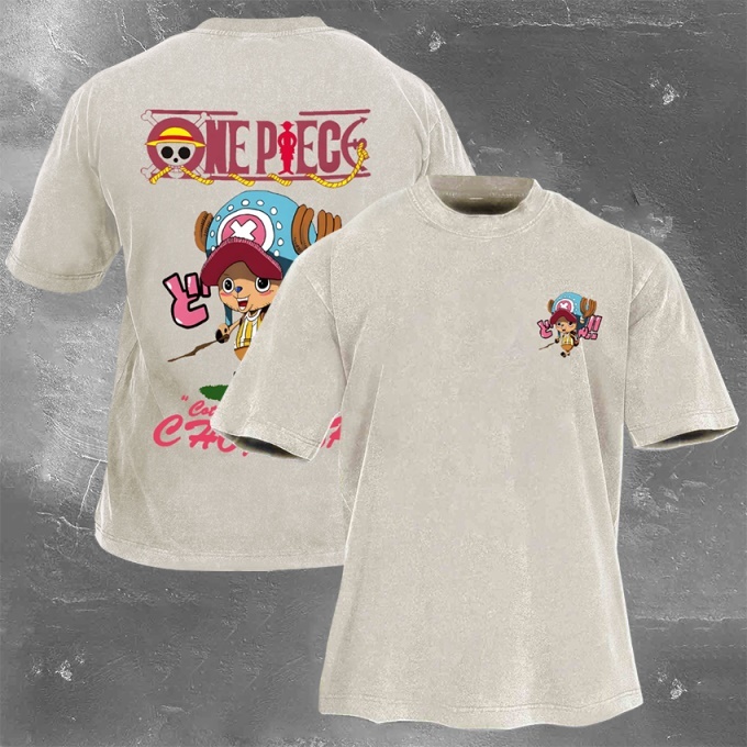 Classic Popular Anime Print Retro Washed Short Sleeves 07