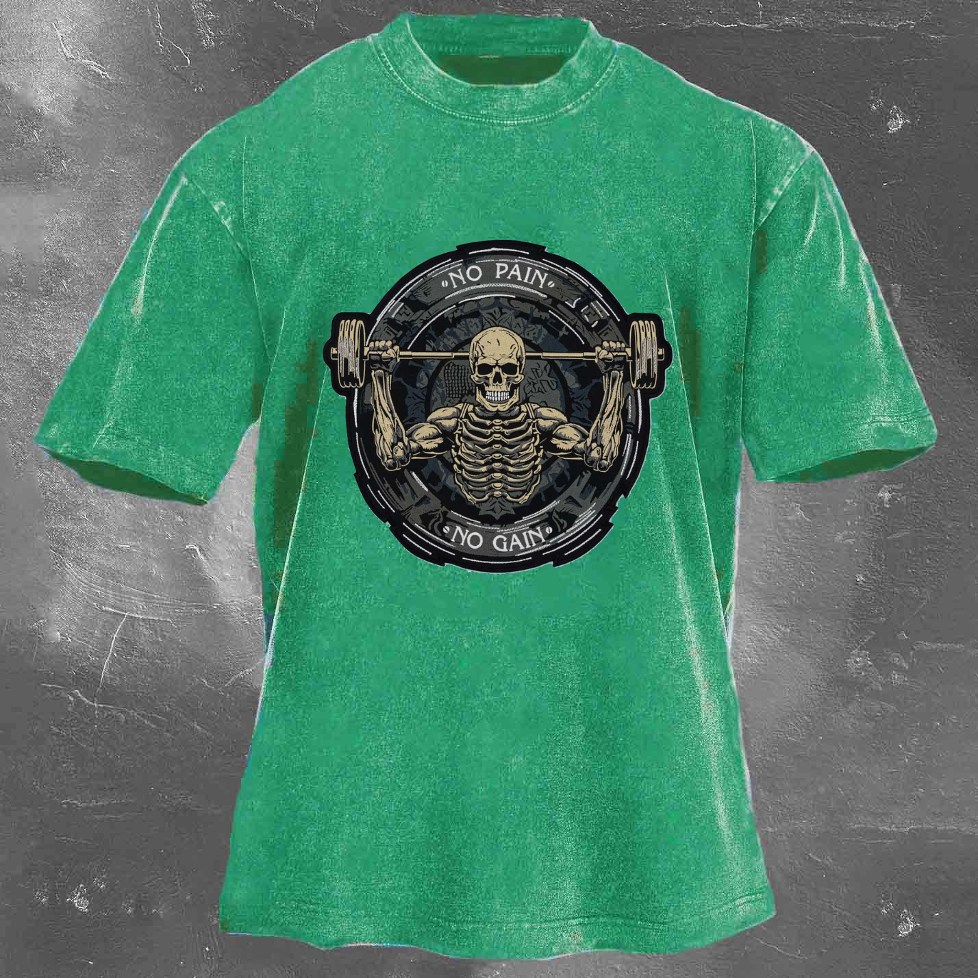 NO PAIN NO GAIN Men's Washed T-shirt