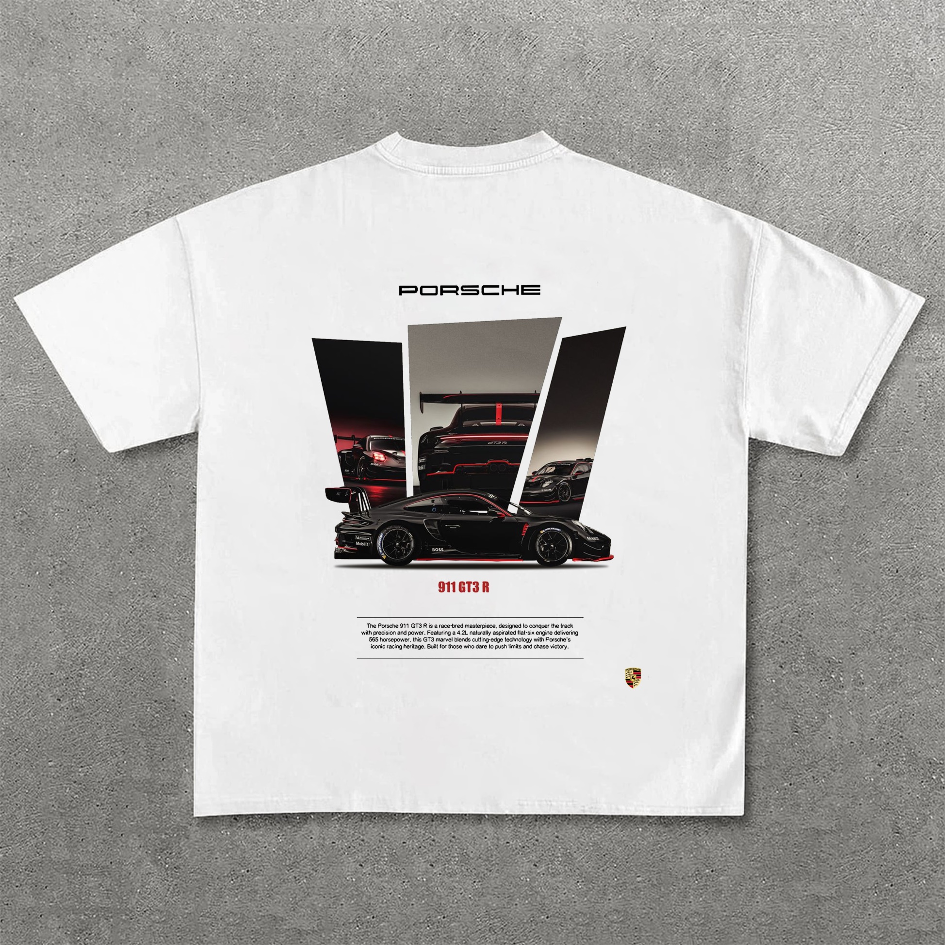 Popular Sports Car Print Pure Cotton Casual T-Shirt 04