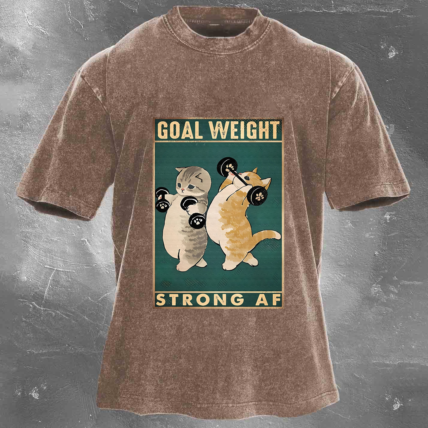 GOAL WEIGHT STRONG AF Men's Washed T-shirt