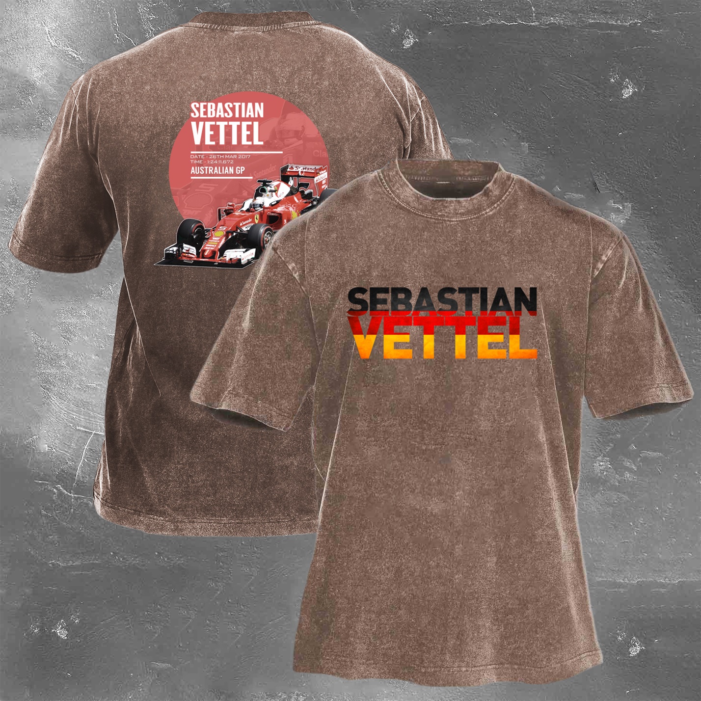 Racing Legend Vintage Cotton Washed T-Shirt 034