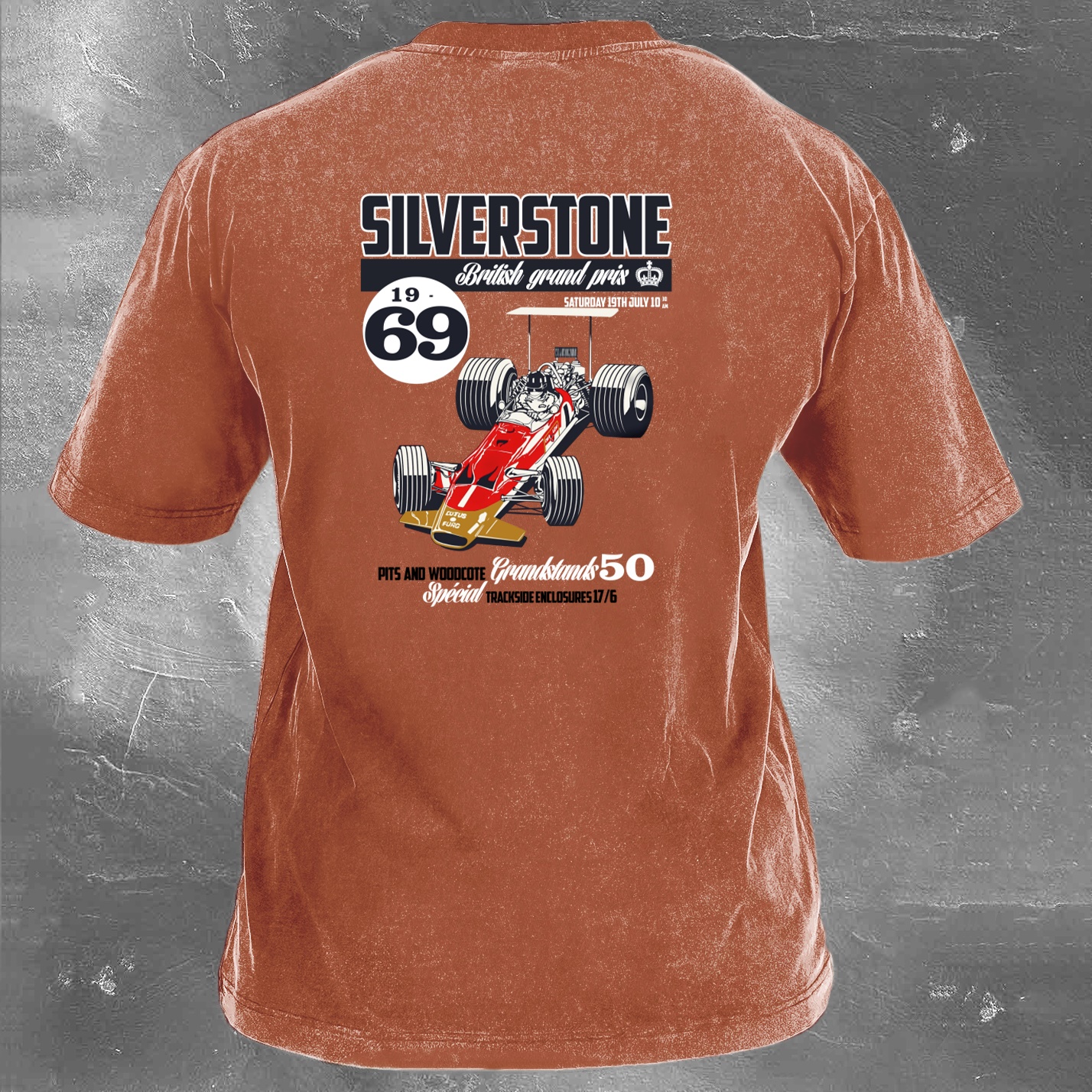 Racing Legend Vintage Cotton Washed T-Shirt 025
