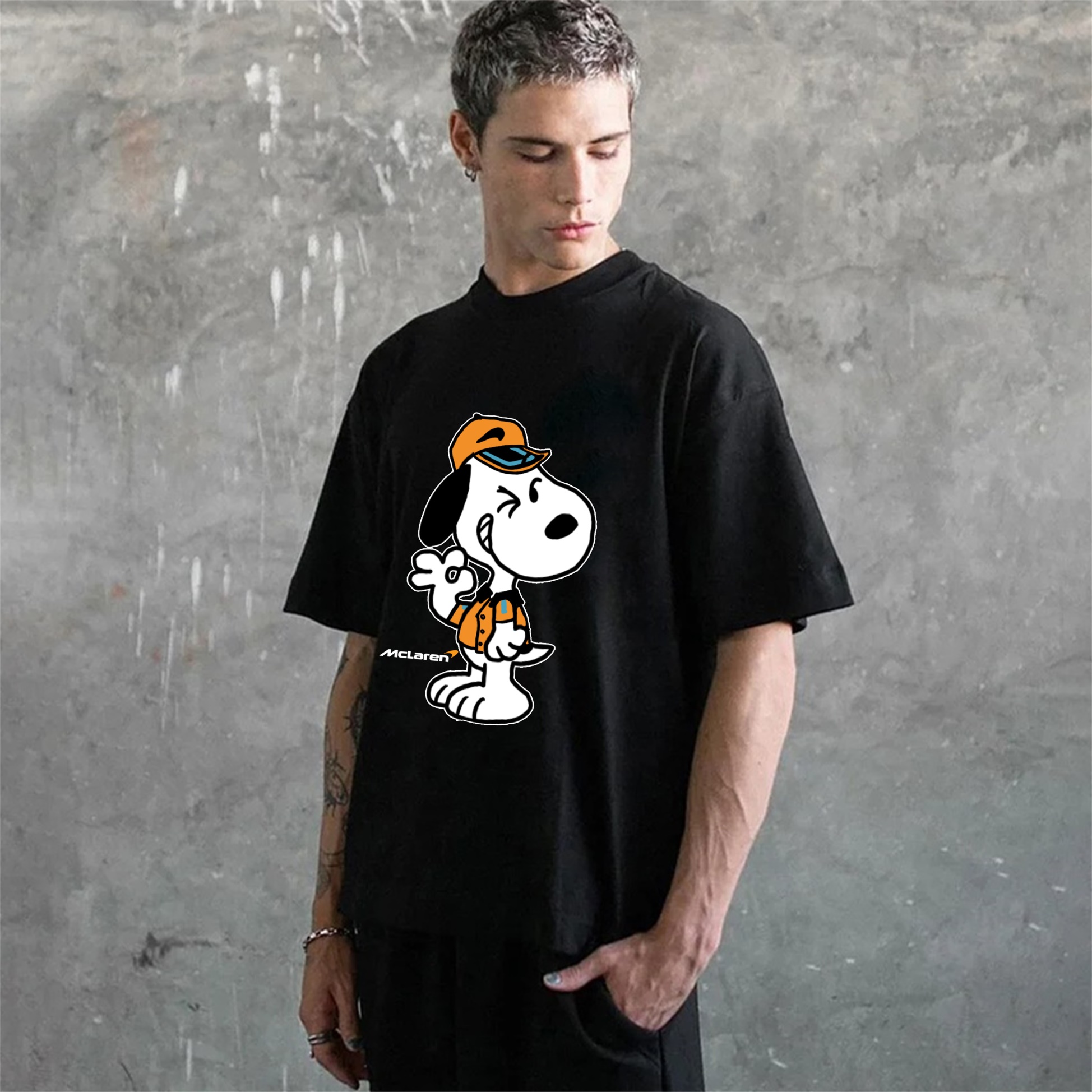 Classic Anime Print Casual Short Sleeves 26