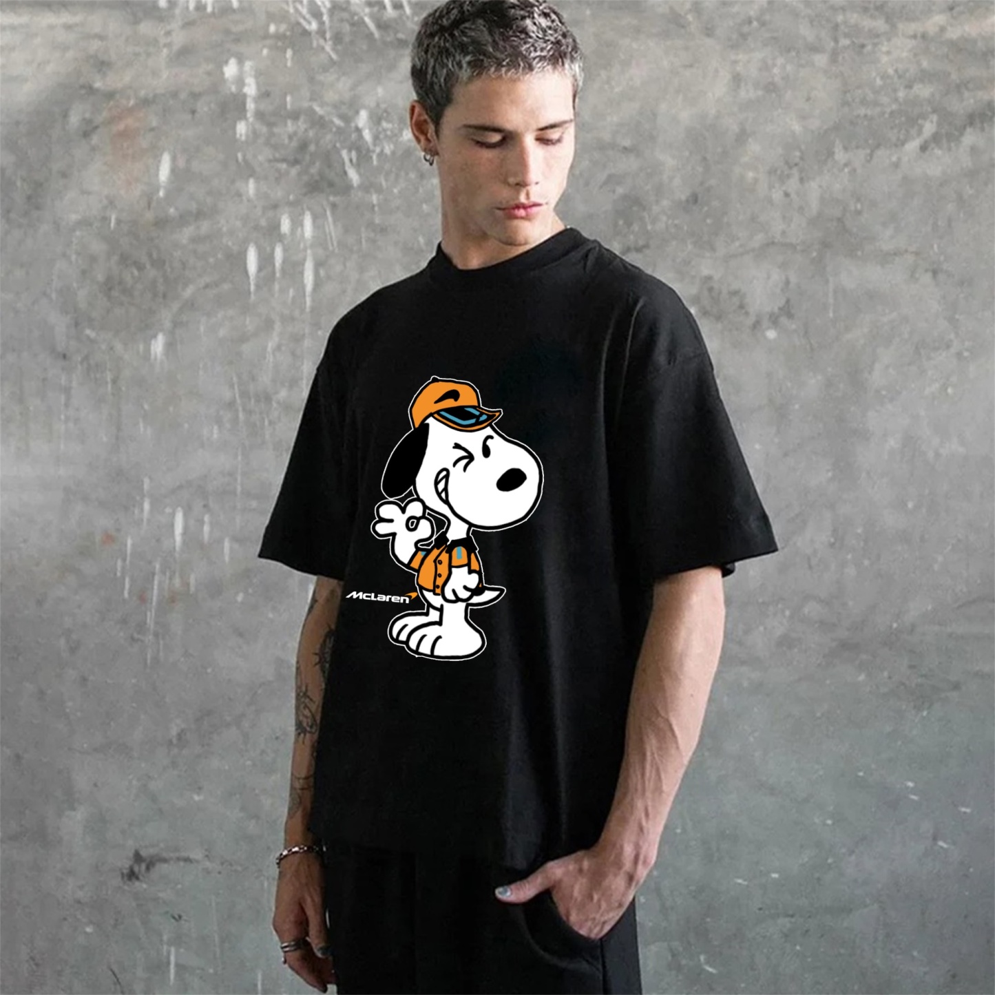 Classic Anime Print Casual Short Sleeves 26