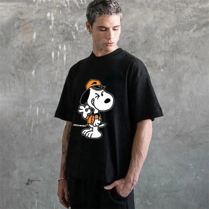 Classic Anime Print Casual Short Sleeves 26