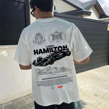 Popular Race Team Street Print Pure Cotton Casual T-Shirt 01