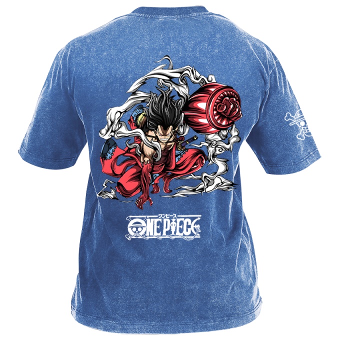 Classic Popular Anime Print Retro Washed Short Sleeves 01