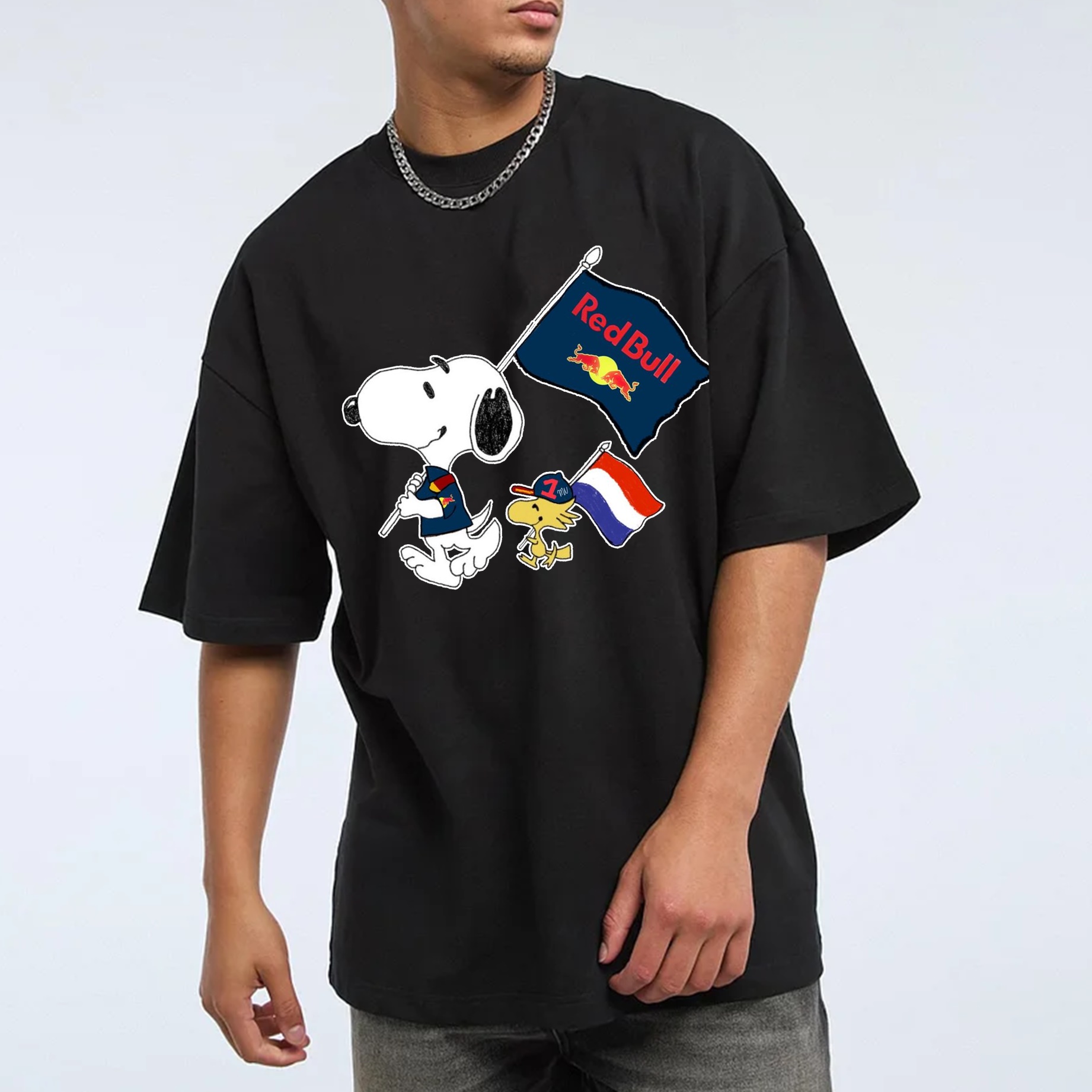 Classic Anime Print Casual Short Sleeves 28