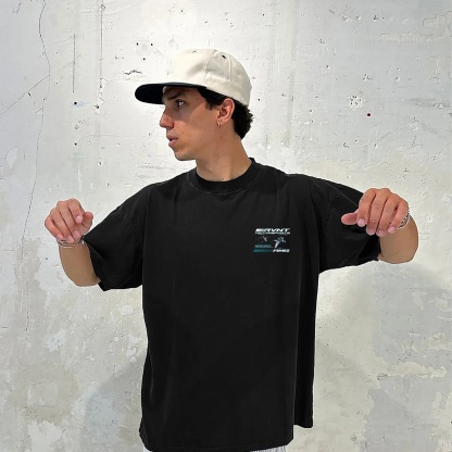 Super Race Team Print Pure Cotton Casual T-Shirt 02