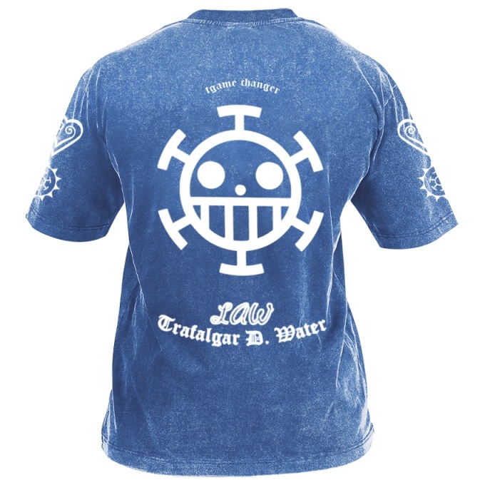 Classic Popular Anime Print Retro Washed Short Sleeves 02