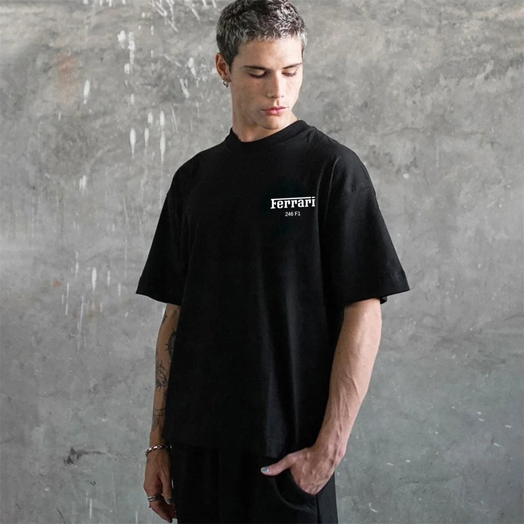 Popular Race Team Street Print Pure Cotton Casual T-Shirt 05