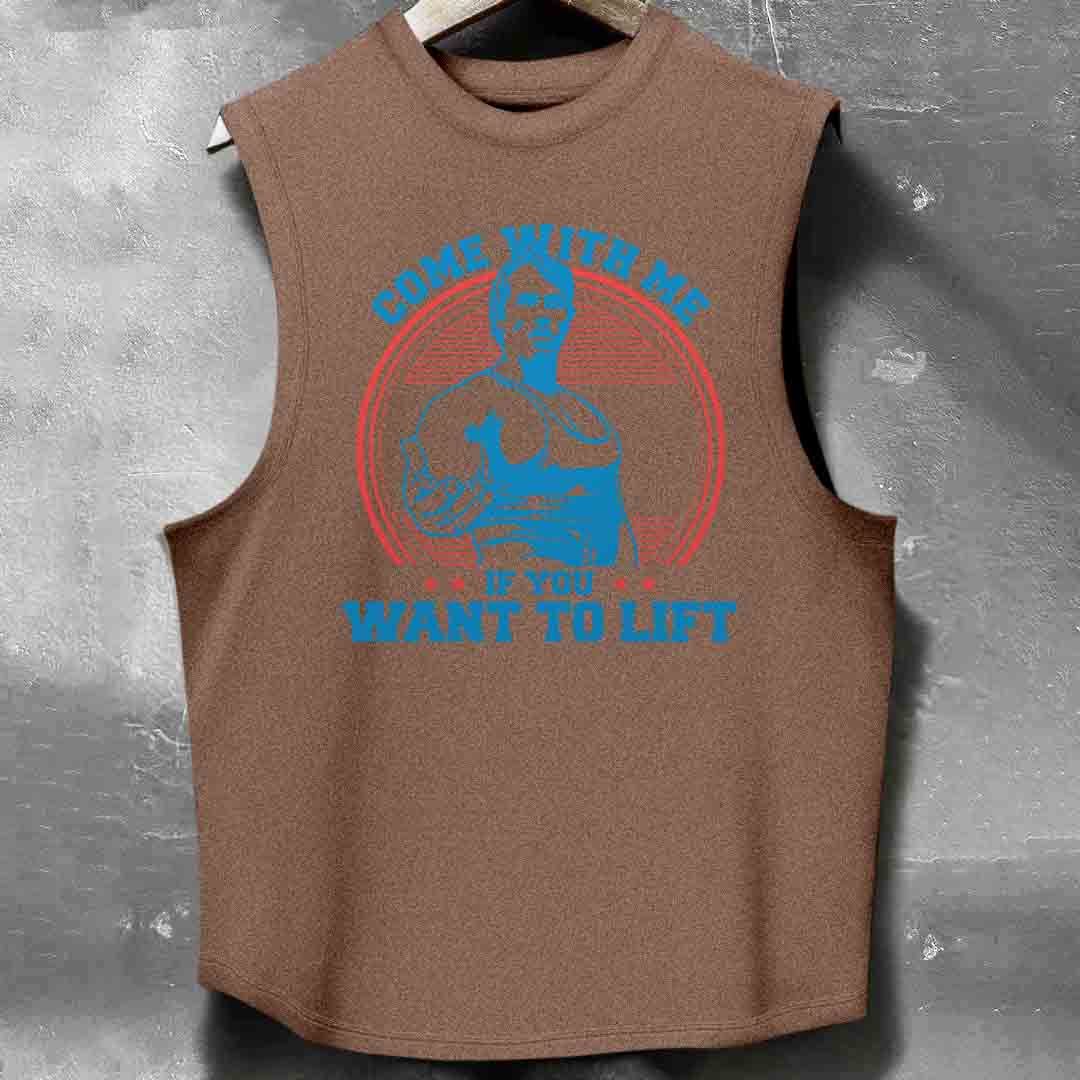 COME WITH ME IF YOU WANT TO LIFT Men's washed Tank