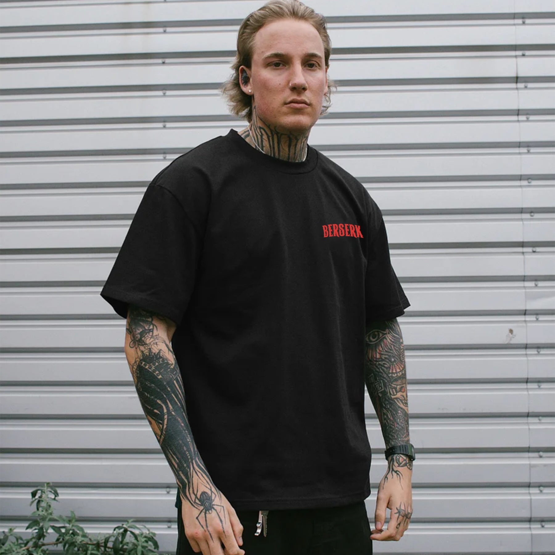 Dark Anime Print Pure Cotton Casual Short Sleeves 05