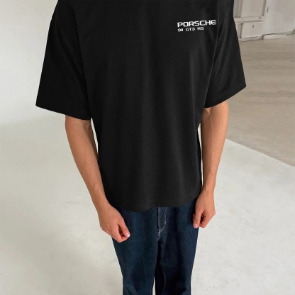 Popular Sports Car Print Pure Cotton Casual T-Shirt 08