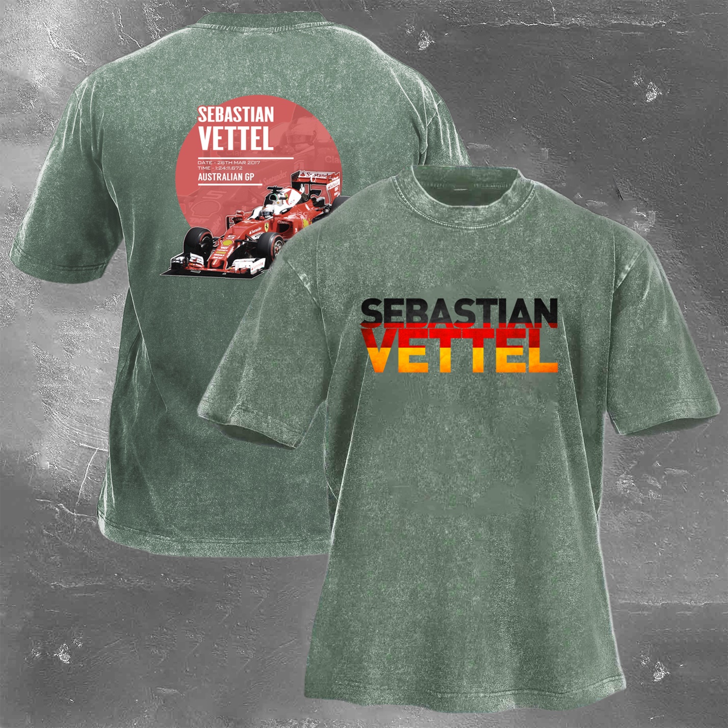 Racing Legend Vintage Cotton Washed T-Shirt 034