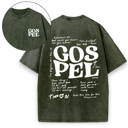 GOSPEL Notes Christian Washed Vintage T-Shirt