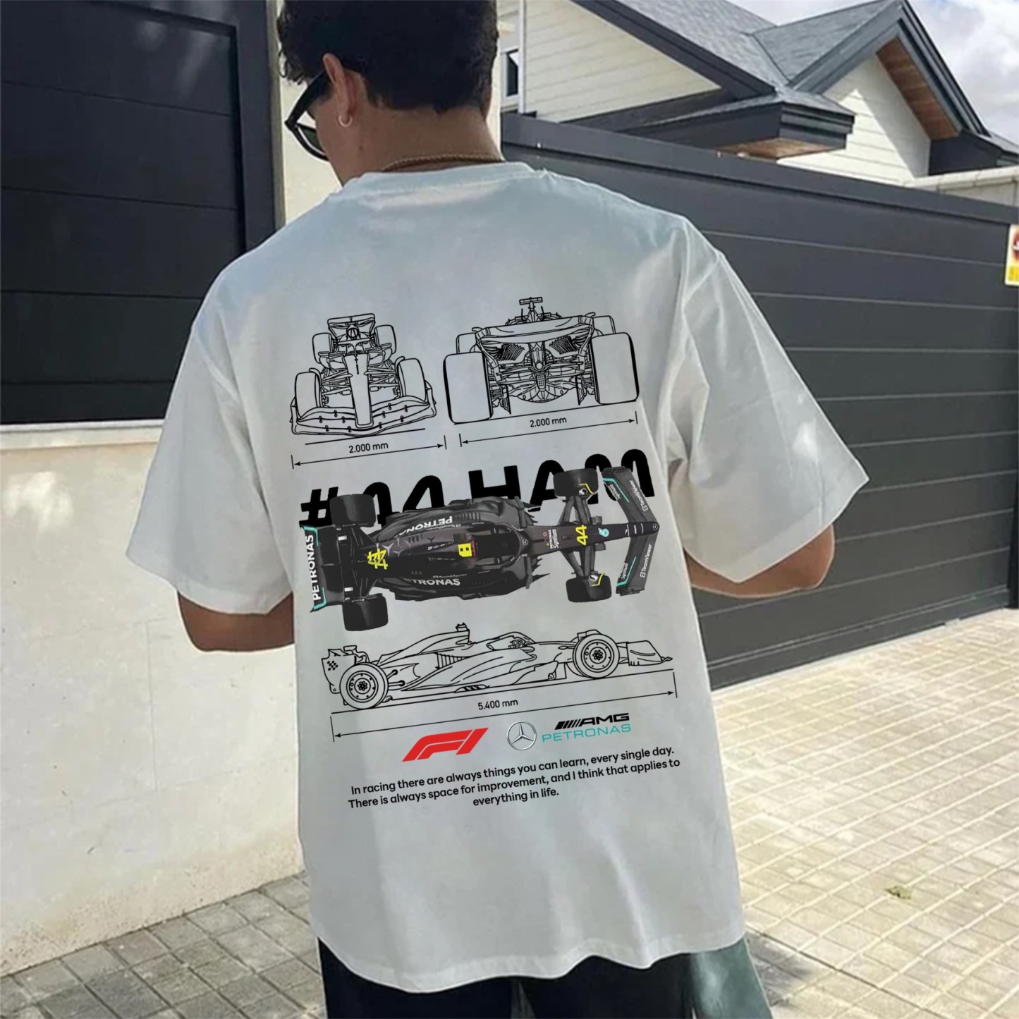 Classic Racing Race Car Team Street Print Pure Cotton Casual T-Shirt 05