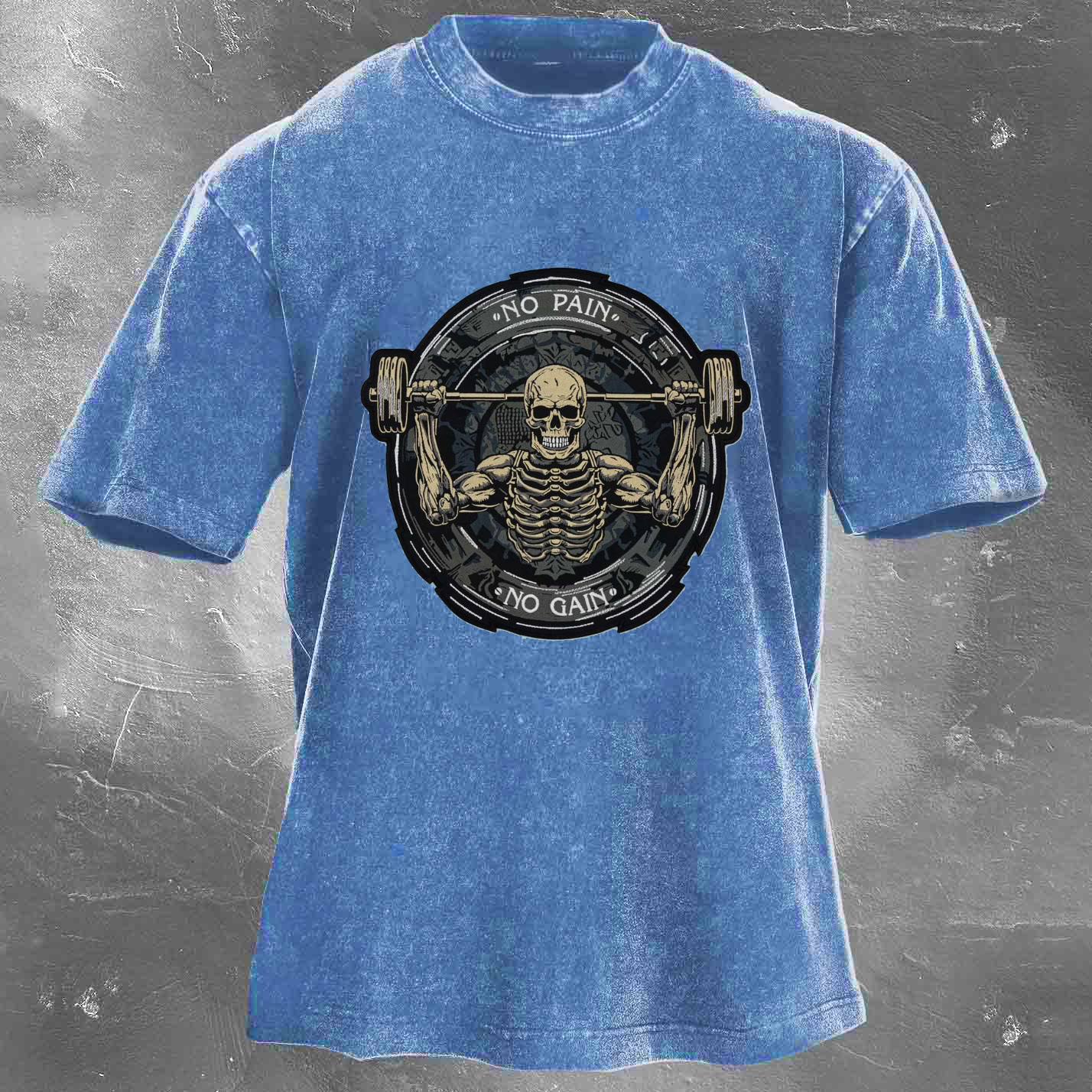 NO PAIN NO GAIN Men's Washed T-shirt