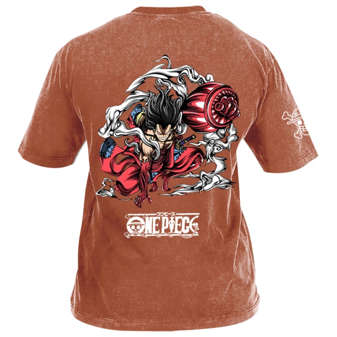 Classic Popular Anime Print Retro Washed Short Sleeves 01